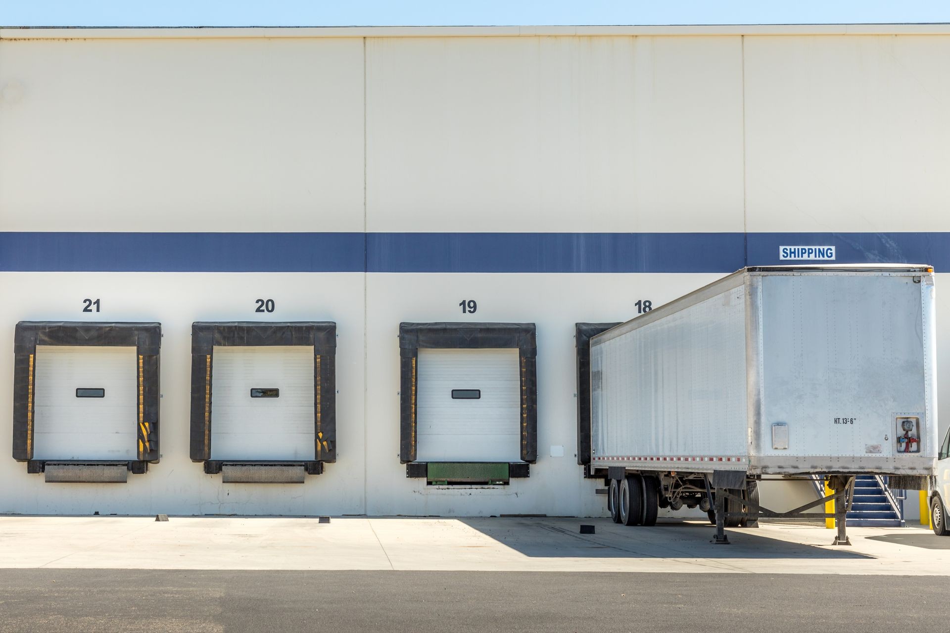 Industrial warehouse loading hatches